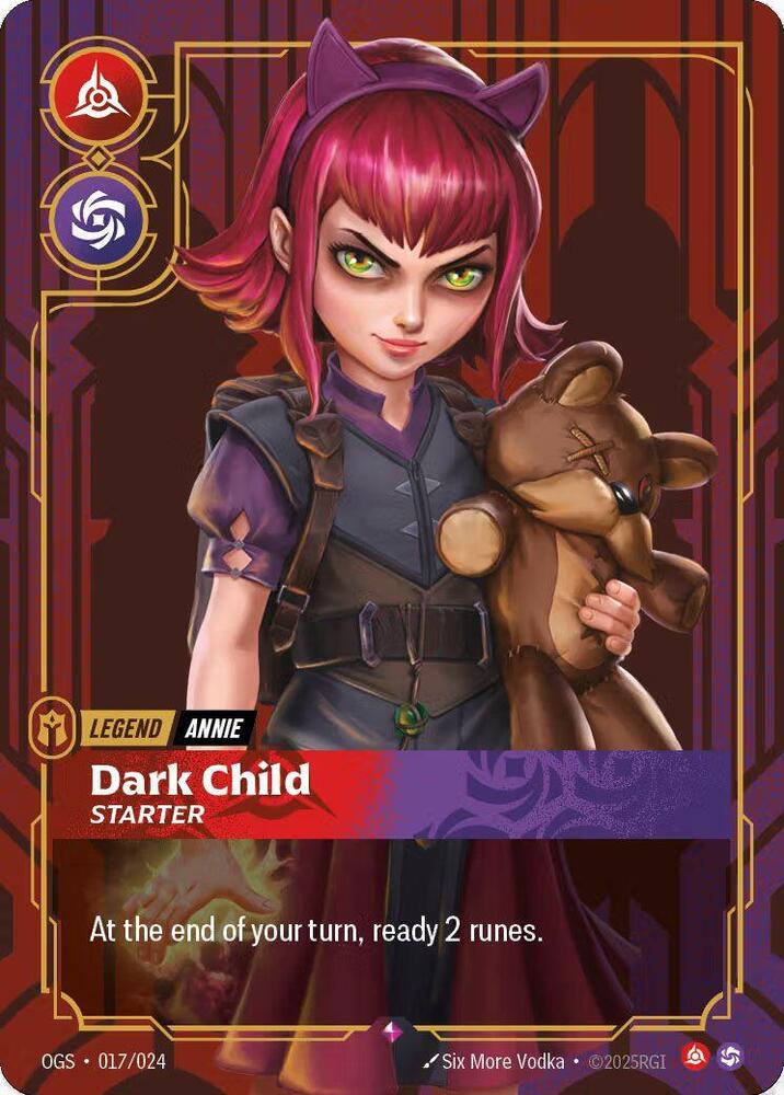 Annie - Dark Child (Metal), Riftbound Organized Play Promotional Cards 017/024