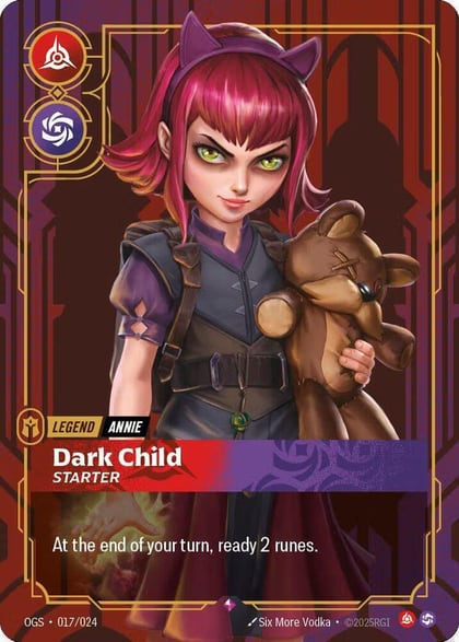 Annie - Dark Child (Metal), Riftbound Organized Play Promotional Cards 017/024