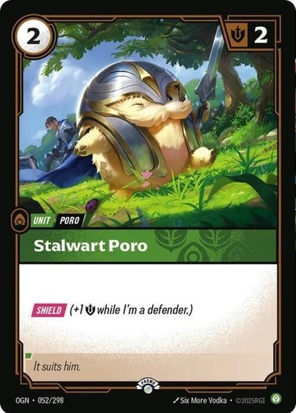 Stalwart Poro, Riftbound Organized Play Promotional Cards 052/298