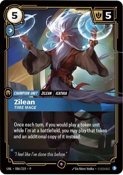 Zilean - Time Mage, Riftbound Organized Play Promotional Cards 086/219