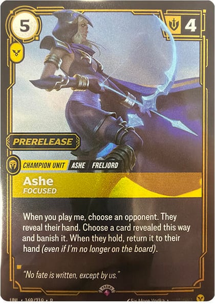 Ashe - Focused, Riftbound Organized Play Promotional Cards 169/219