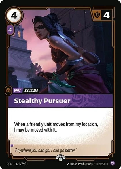 Stealthy Pursuer, Riftbound Organized Play Promotional Cards 177/298