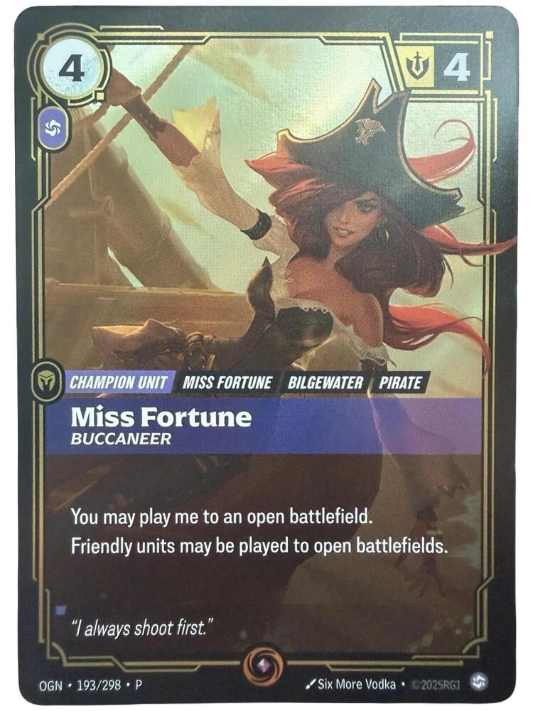 Miss Fortune - Buccaneer, Riftbound Organized Play Promotional Cards 193/298