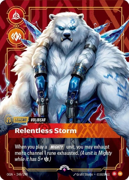 Volibear - Relentless Storm (Metal), Riftbound Organized Play Promotional Cards 249/298