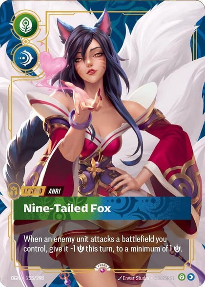 Ahri - Nine-Tailed Fox (Metal), Riftbound Organized Play Promotional Cards 255/298