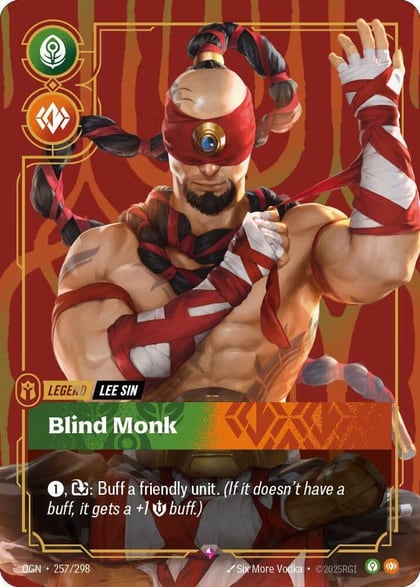 Lee Sin - Blind Monk (Metal), Riftbound Organized Play Promotional Cards 257/298