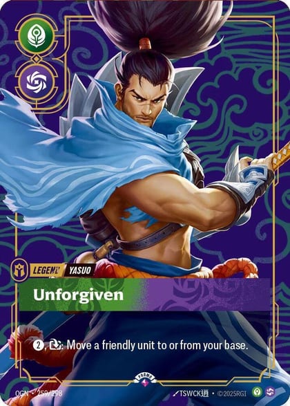Yasuo - Unforgiven (Metal), Riftbound Organized Play Promotional Cards 259/298
