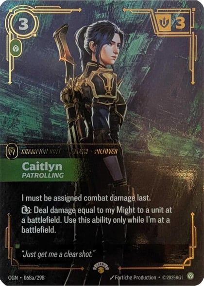 Caitlyn - Patrolling, Riftbound Promotional Cards 068a/298