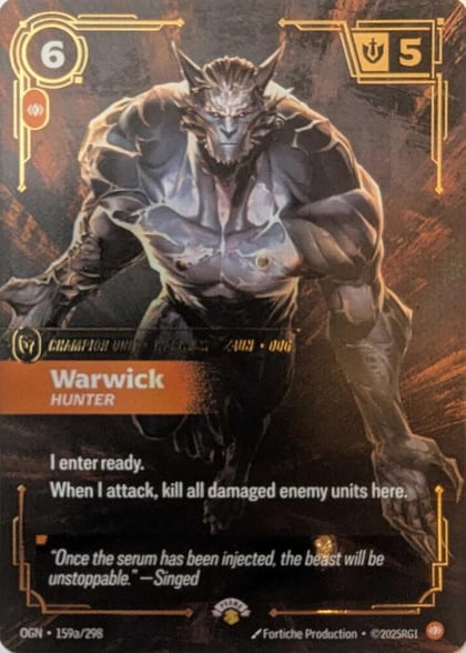 Warwick - Hunter, Riftbound Promotional Cards 159a/298
