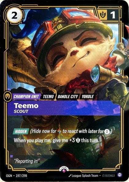 Teemo - Scout, Riftbound Promotional Cards 197/298