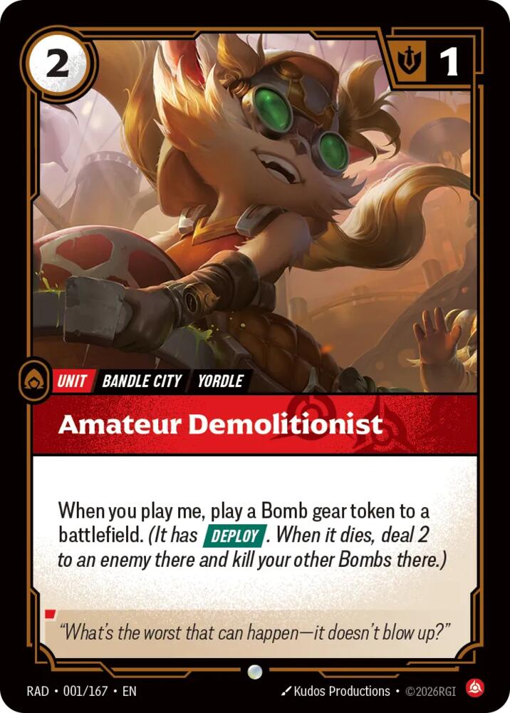 Amateur Demolitionist, Radiance 001/167