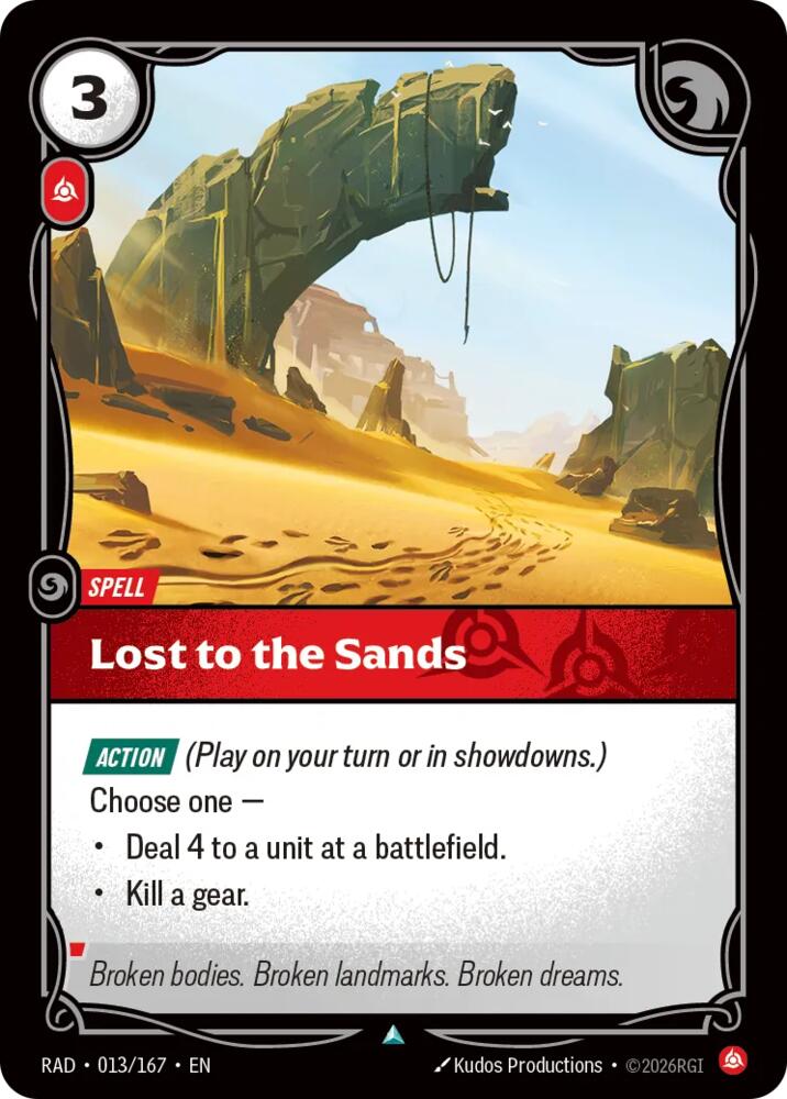 Lost to the Sands, Radiance 013/167