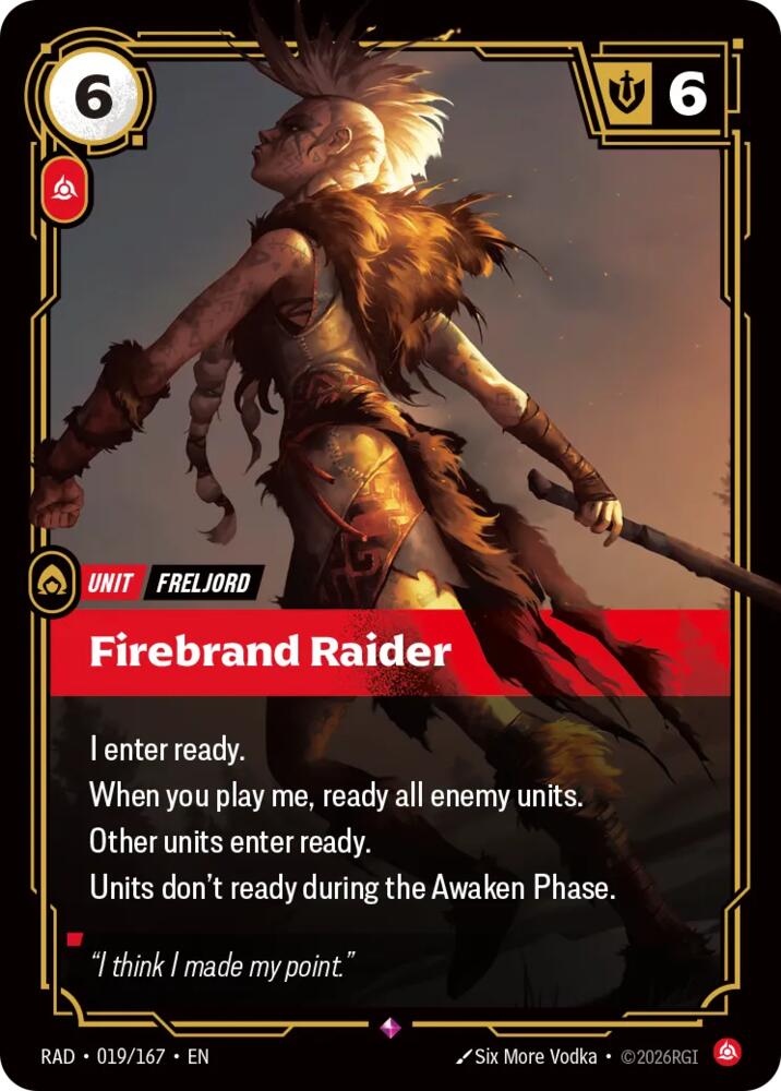 Firebrand Raider, Radiance 019/167
