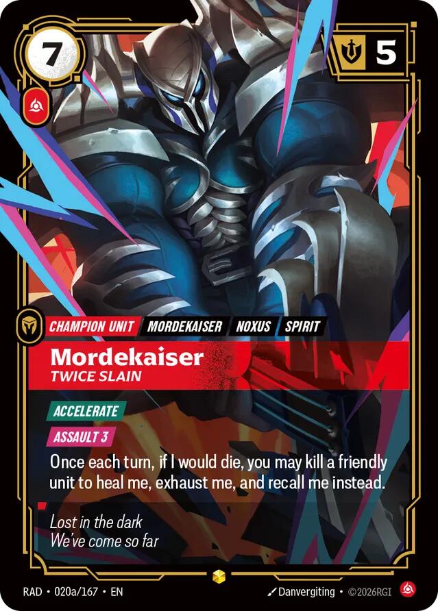 Mordekaiser, Twice Slain (Alternate Art), Radiance 020a/167
