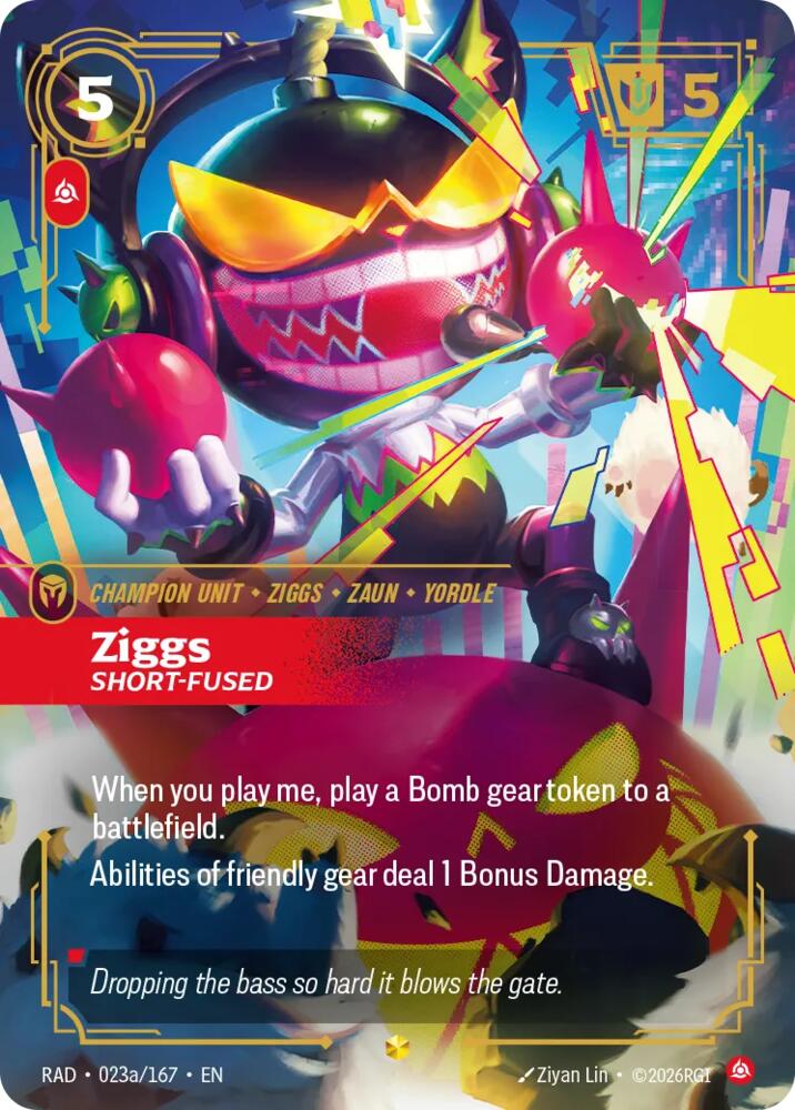 Ziggs, Short-Fused (Alternate Art), Radiance 023a/167