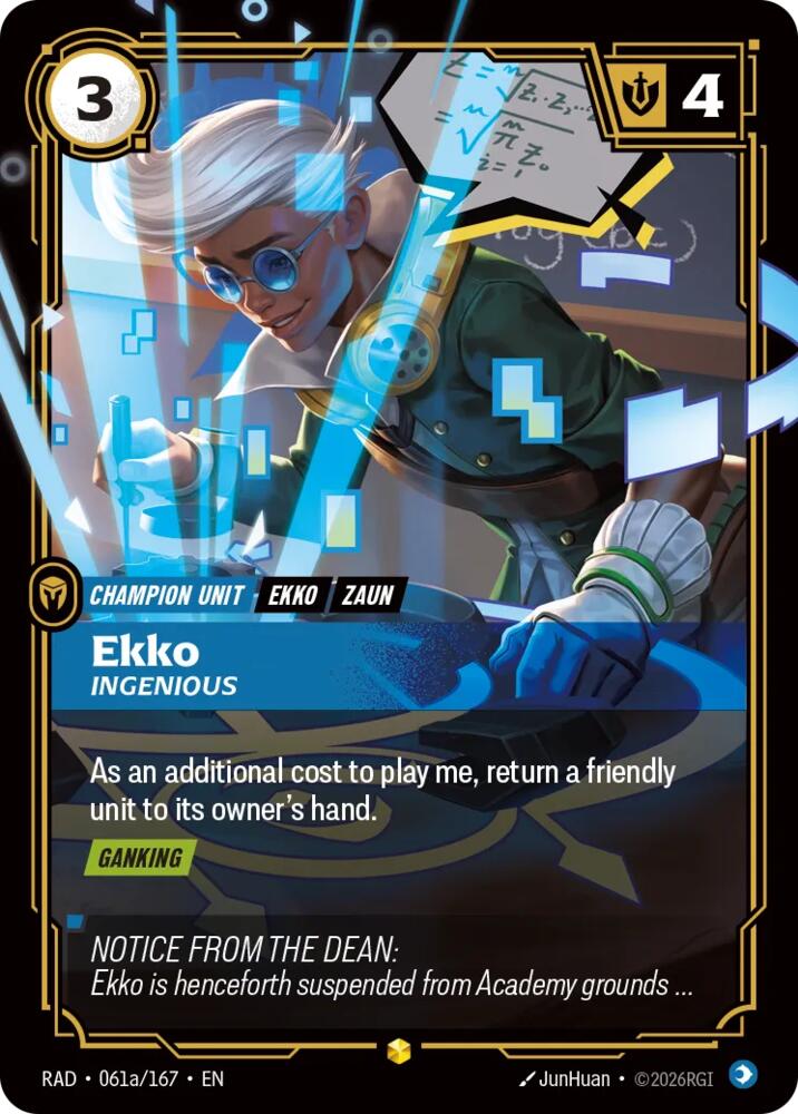 Ekko, Ingenious (Alternate Art), Radiance 061a/167