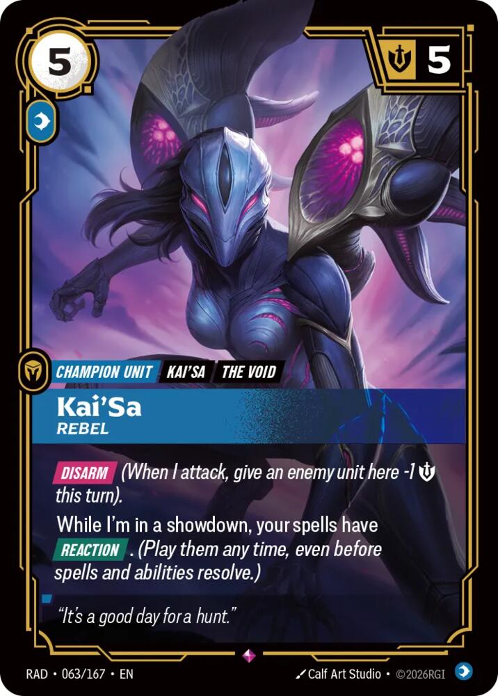 Kai'Sa, Rebel, Radiance 063/167