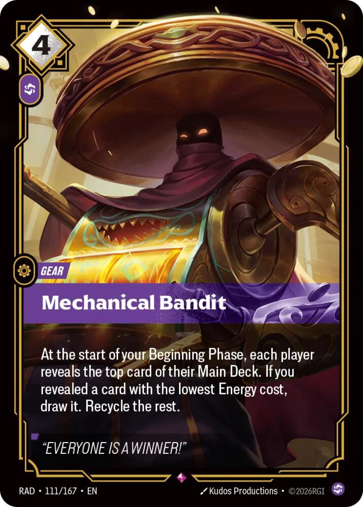 Mechanical Bandit, Radiance 111/167