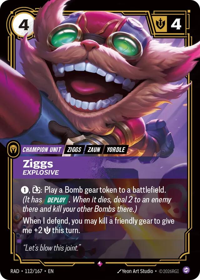 Ziggs, Explosive, Radiance 112/167