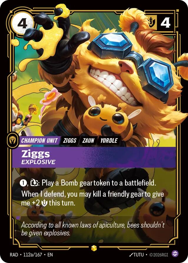 Ziggs, Explosive (Alternate Art), Radiance 112a/167