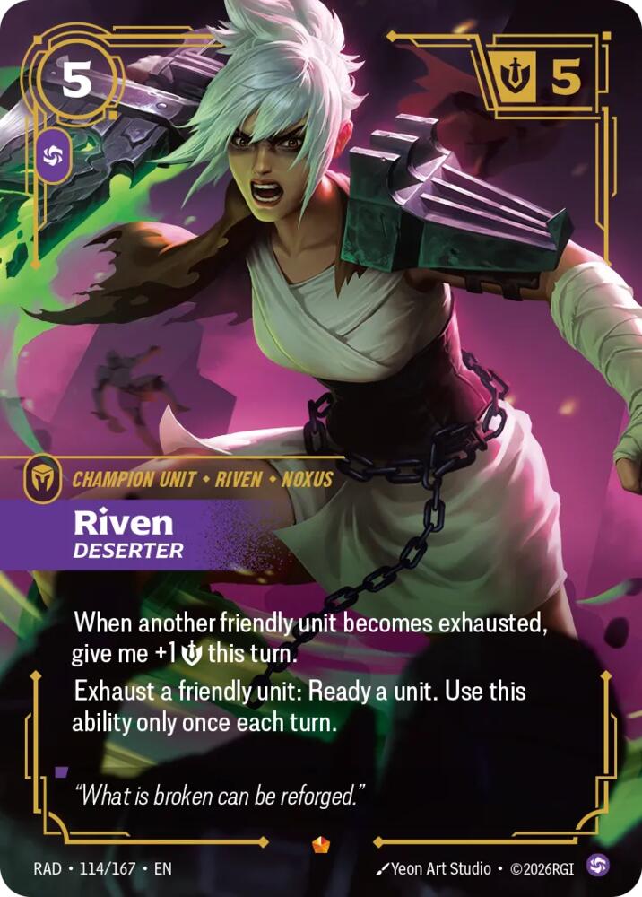 Riven, Deserter, Radiance 114/167