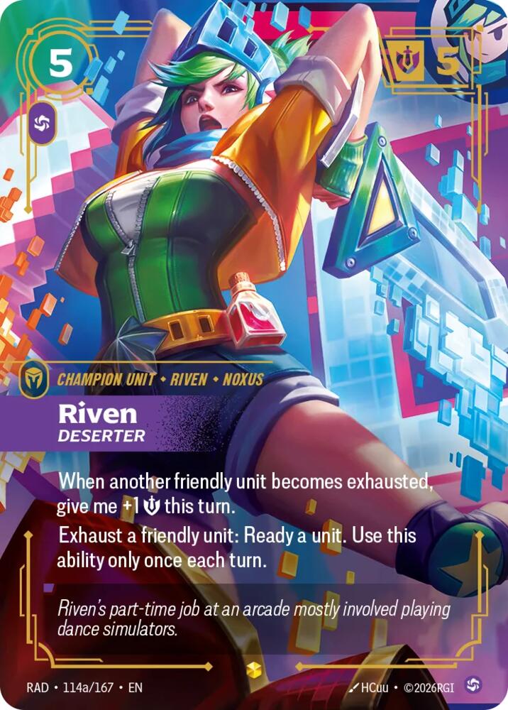 Riven, Deserter (Alternate Art), Radiance 114a/167