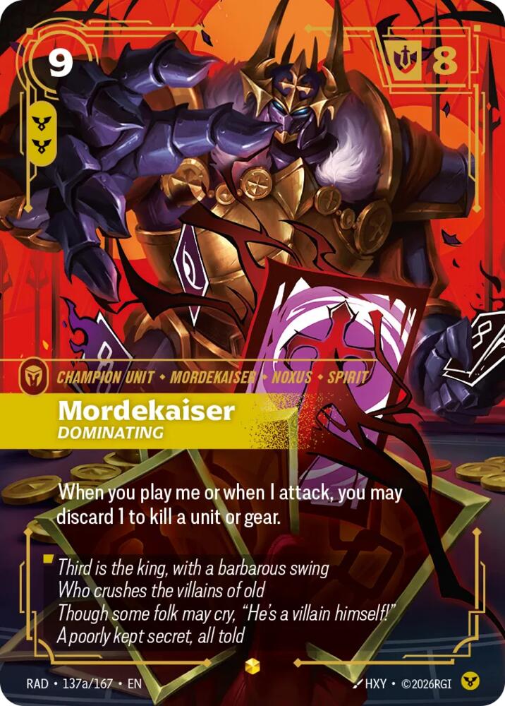 Mordekaiser, Dominating (Alternate Art), Radiance 137a/167