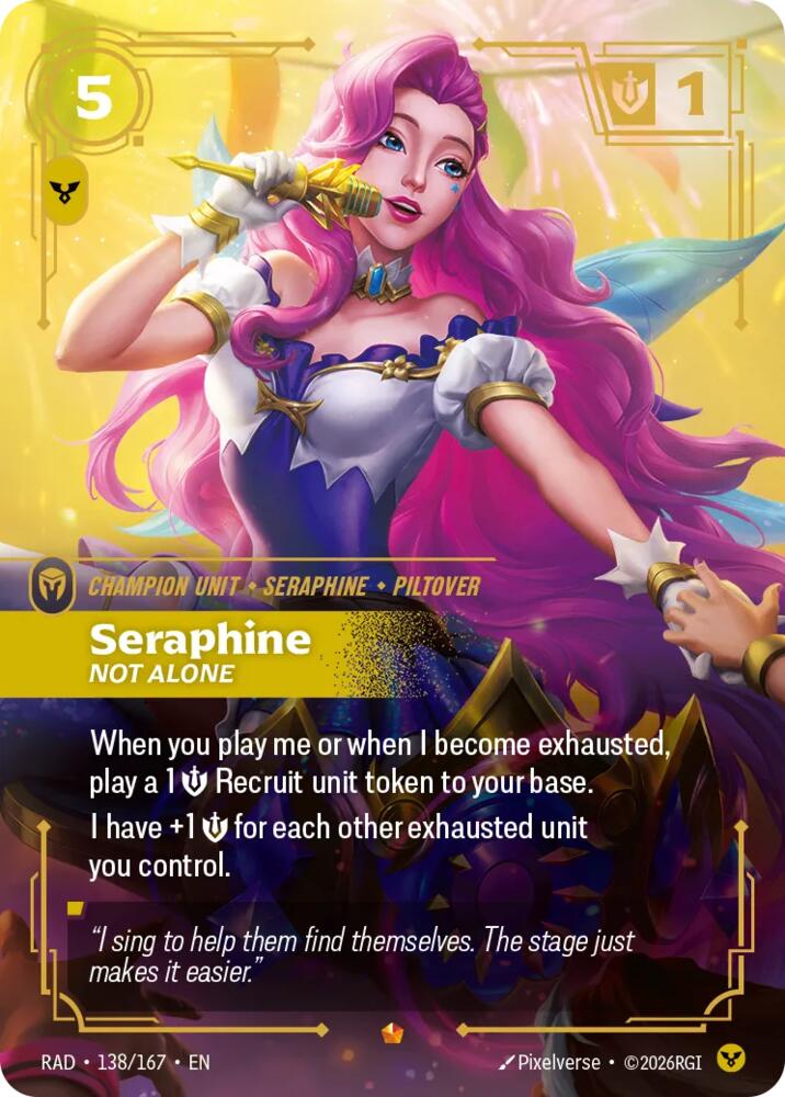 Seraphine, Not Alone, Radiance 138/167