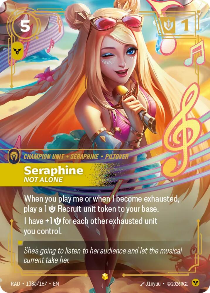Seraphine, Not Alone (Alternate Art), Radiance 138a/167