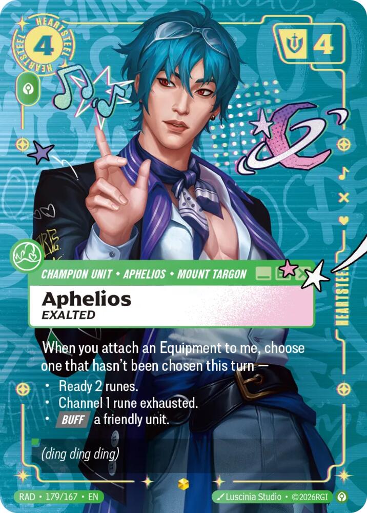 Aphelios, Exalted (Overnumbered), Radiance 179/167