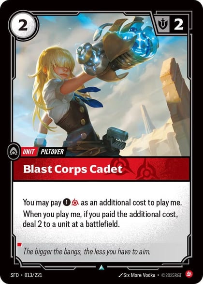 Blast Corps Cadet, Spiritforged 013/221