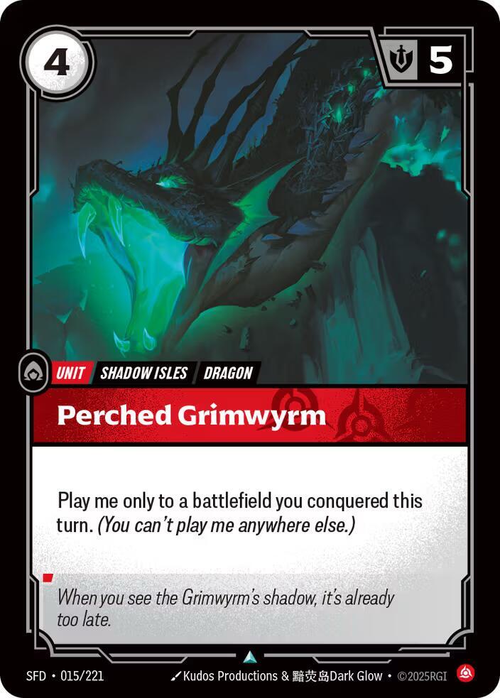 Perched Grimwyrm, Spiritforged 015/221