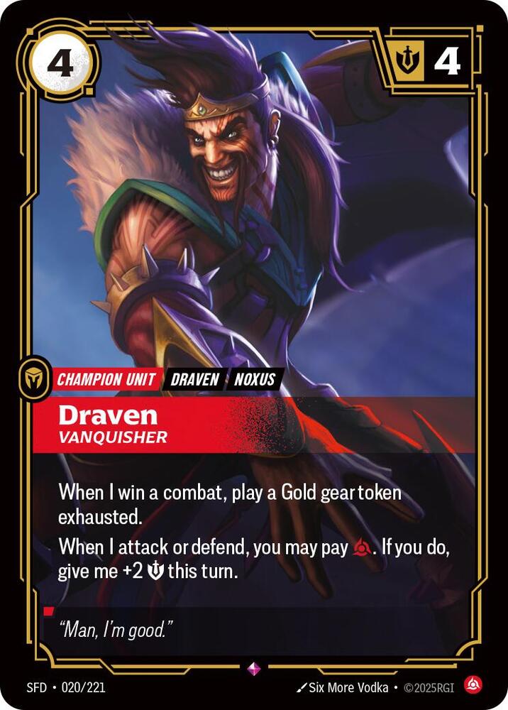 Draven - Vanquisher, Spiritforged 020/221