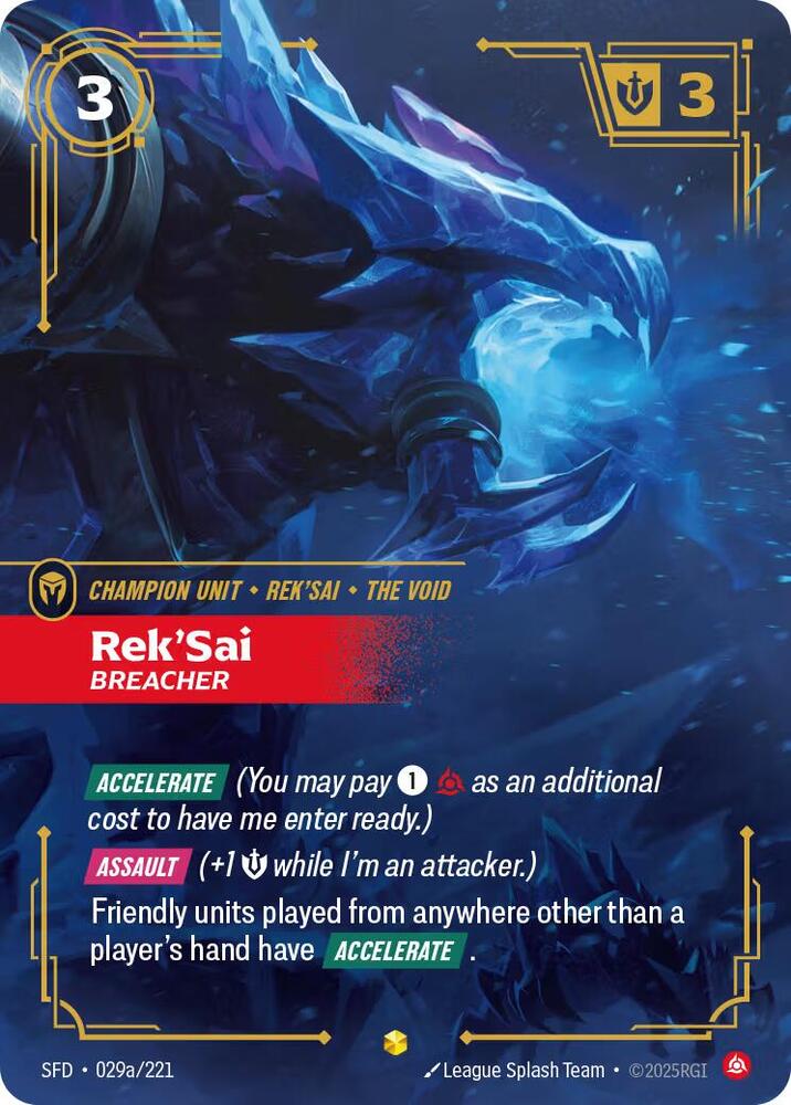 Rek'Sai - Breacher (Alternate Art), Spiritforged 029a/221