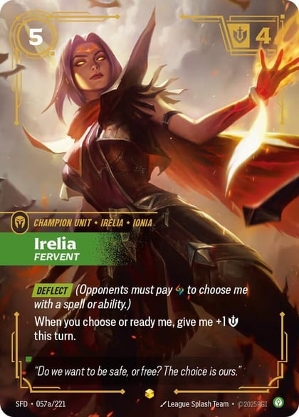 Irelia - Fervent (Alternate Art), Spiritforged 057a/221
