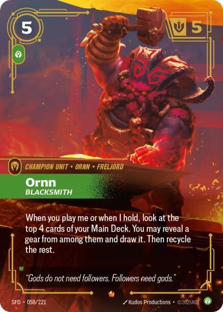 Ornn - Blacksmith, Spiritforged 058/221