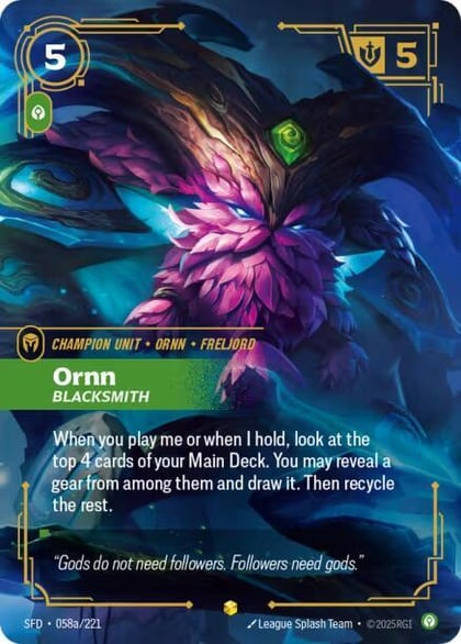 Ornn - Blacksmith (Alternate Art), Spiritforged 058a/221