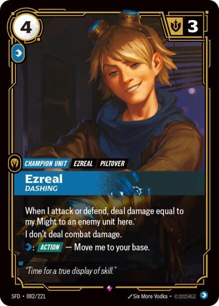 Ezreal - Dashing, Spiritforged 082/221