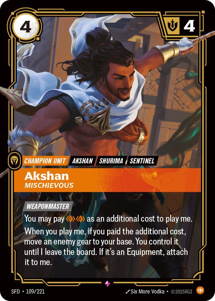 Akshan - Mischievous, Spiritforged 109/221