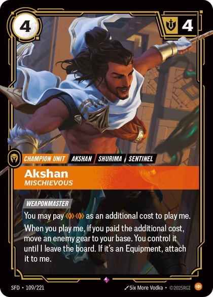 Akshan - Mischievous, Spiritforged 109/221