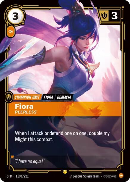 Fiora - Peerless (Alternate Art), Spiritforged 110a/221