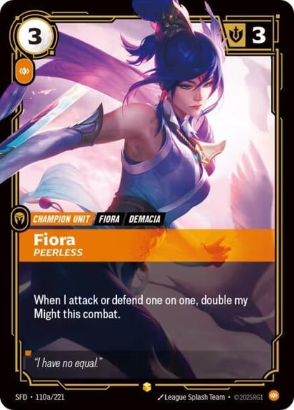 Fiora - Peerless (Alternate Art), Spiritforged 110a/221