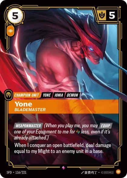 Yone - Blademaster, Spiritforged 116/221