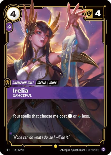 Irelia - Graceful (Alternate Art), Spiritforged 141a/221