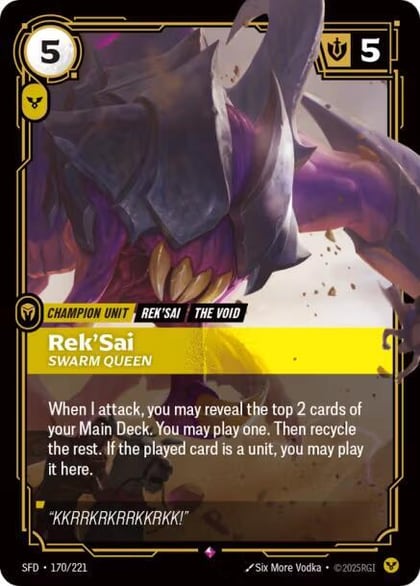 Rek'Sai - Swarm Queen, Spiritforged 170/221