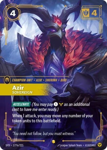 Azir - Sovereign (Alternate Art), Spiritforged 177a/221