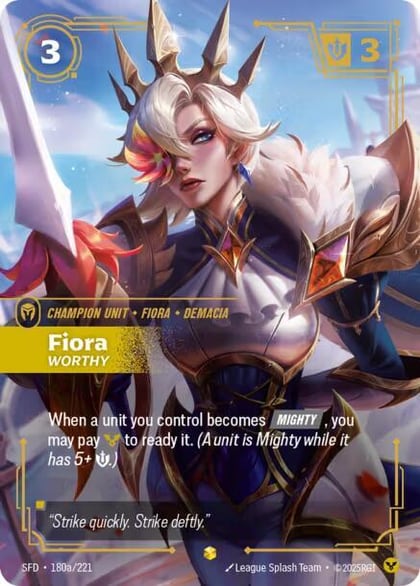 Fiora - Worthy (Alternate Art), Spiritforged 180a/221