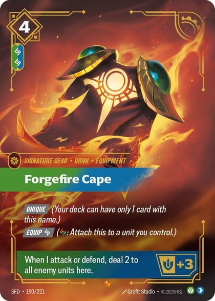 Forgefire Cape, Spiritforged 190/221