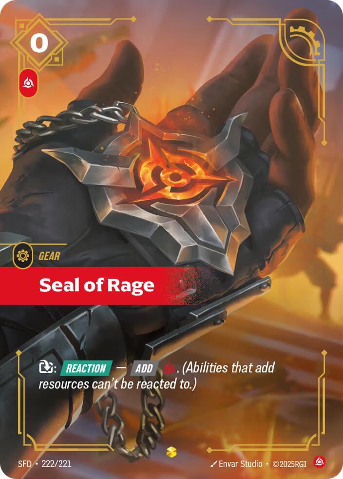 Seal of Rage (Overnumbered), Spiritforged 222/221