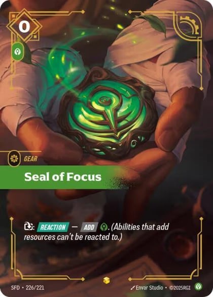 Seal of Focus (Overnumbered), Spiritforged 226/221